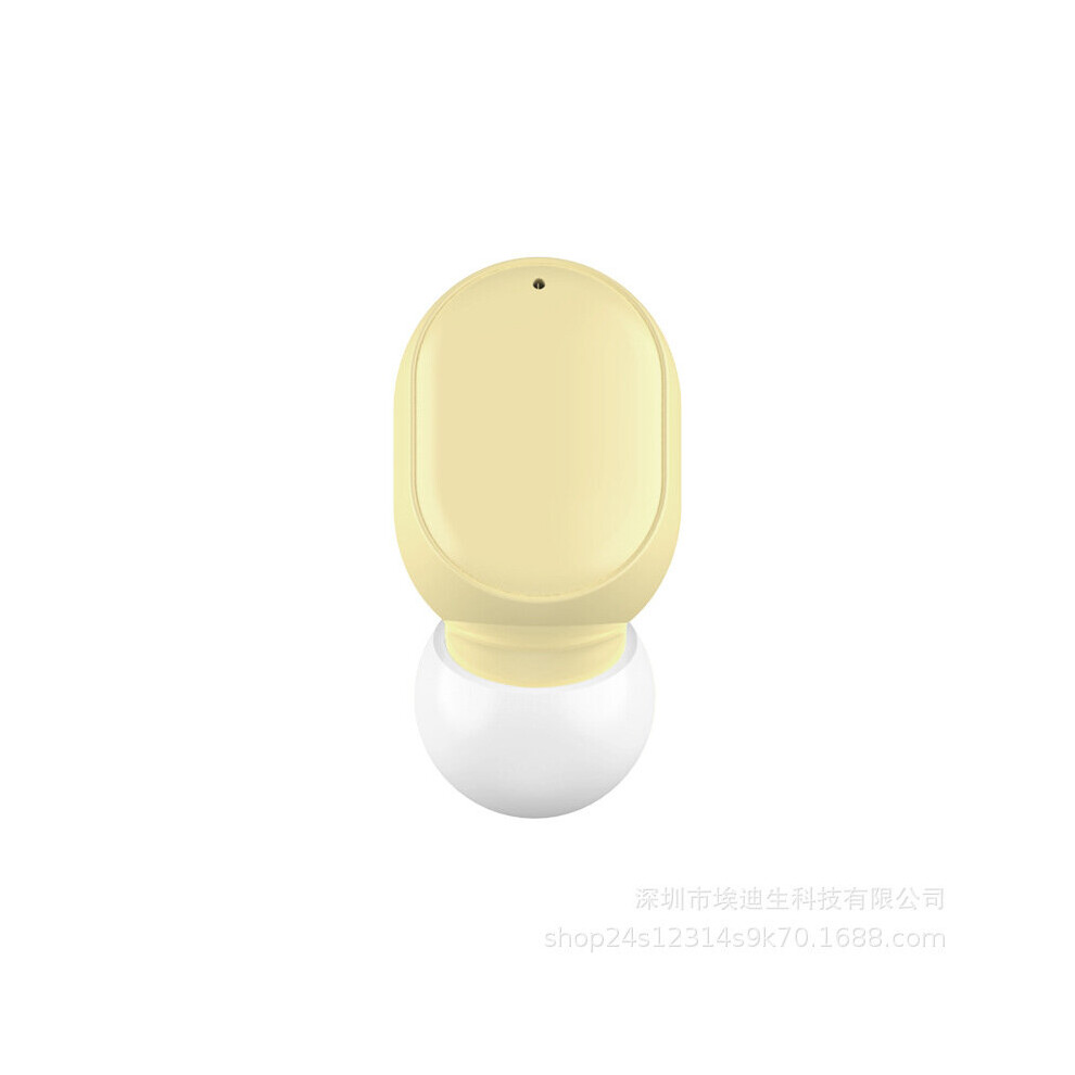 (A-S8) Olaf Single In Ear Bluetooth Earphones Handsfree Wireless Headphones Sport Gamer Headset With Mic Earbuds Tws Ipx5 Waterproof Yellow 4851204872841