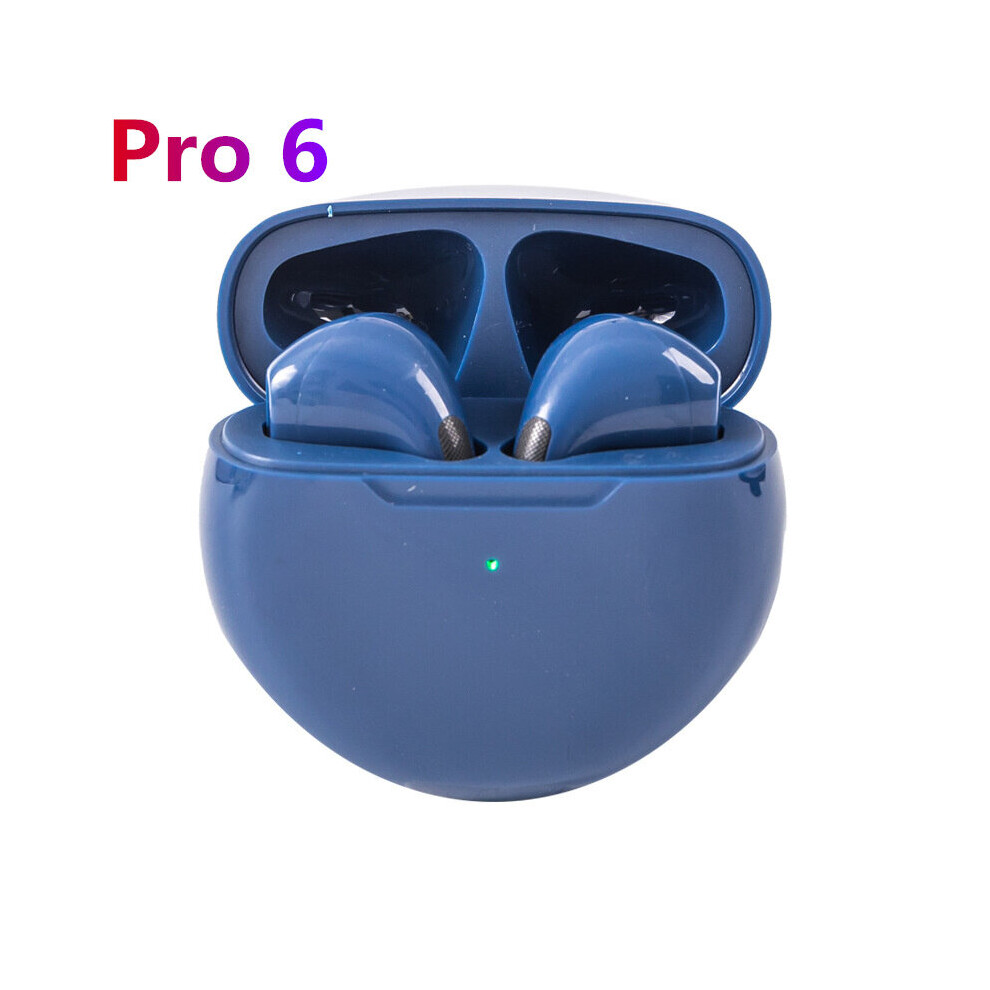 (A-) Air Pro6 Tws Wireless Headphones With Mic Fone Tooth Earphones Sports Earbuds Running Music Player Pro6 For Xiaomi Iphone Blue 4851205023860