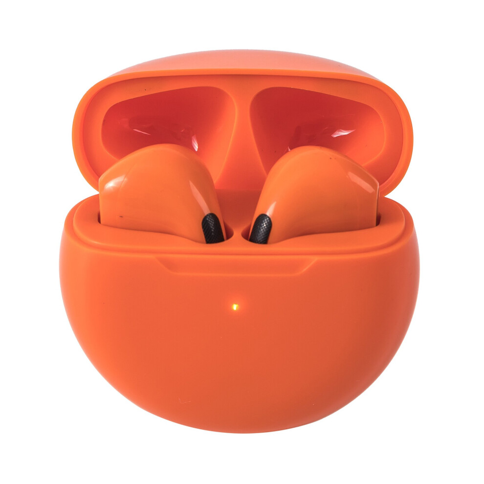 (A-) Air Pro 6 Tws Wireless Headphones Sport Bluetooth Earbuds With Mic Fone Bluetooth Earphones For Apple Iphone Xiaomi Huawei Orange 4851205020647