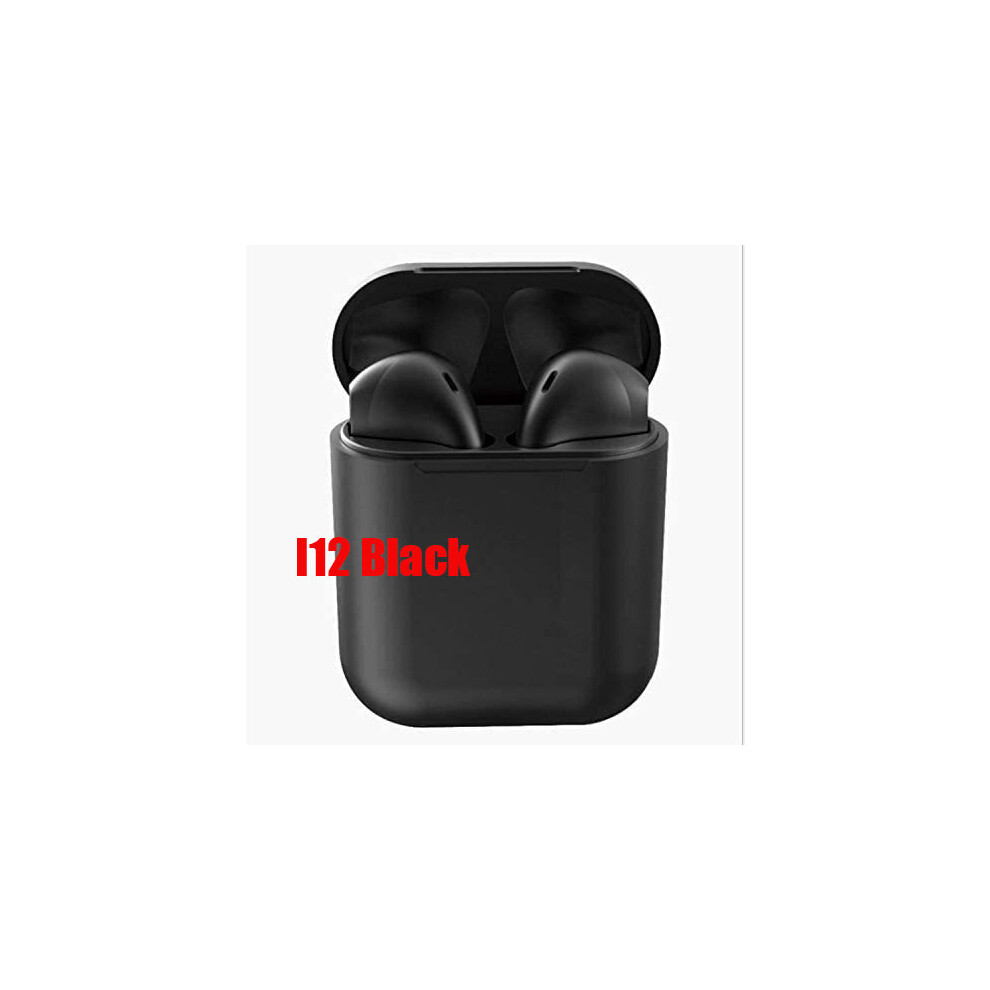 (a-Black) Best TWS Wireless Earphones Bluetooth 5.0 Earphone Matte Macaron Earbuds With Mic  Headset Headphones mini 2 i12 i9S  TWS