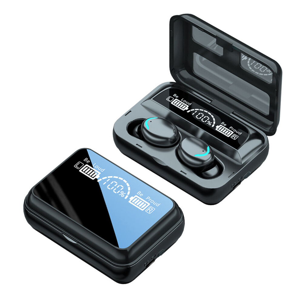 (A-) 3 In1 Bluetooth 5.1 Wireless Headphones Sports Hifi Tws Bluetooth 9D Stereo Earbuds Touch Control Wireless Headsets For Phones Black 4853106762923