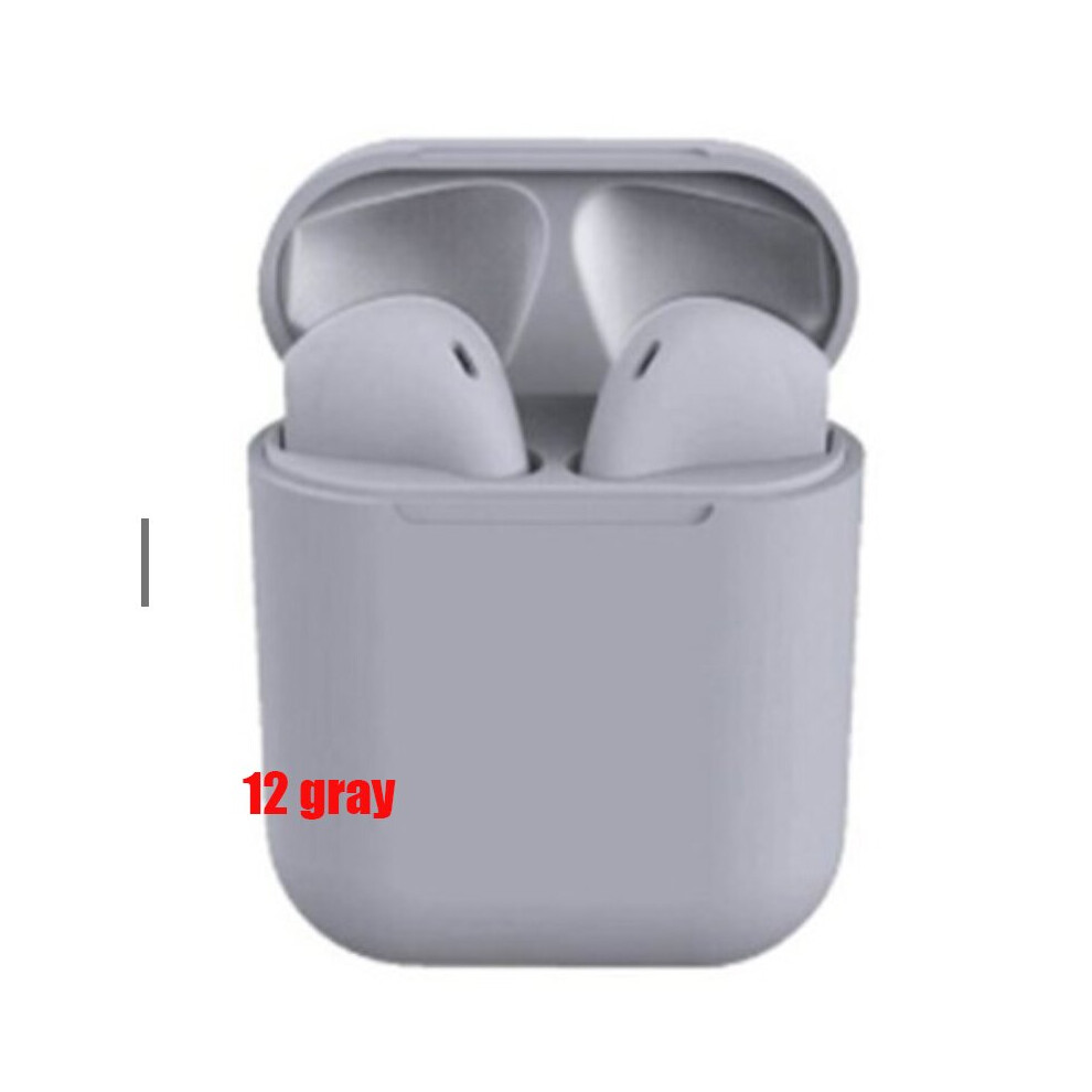 (A- Grey) Best Tws Wireless Earphones Bluetooth 5.0 Earphone Matte Macaron Earbuds With Mic Headset Headphones Mini 2 I12 I9s Tws Dark/Grey 4851205036396