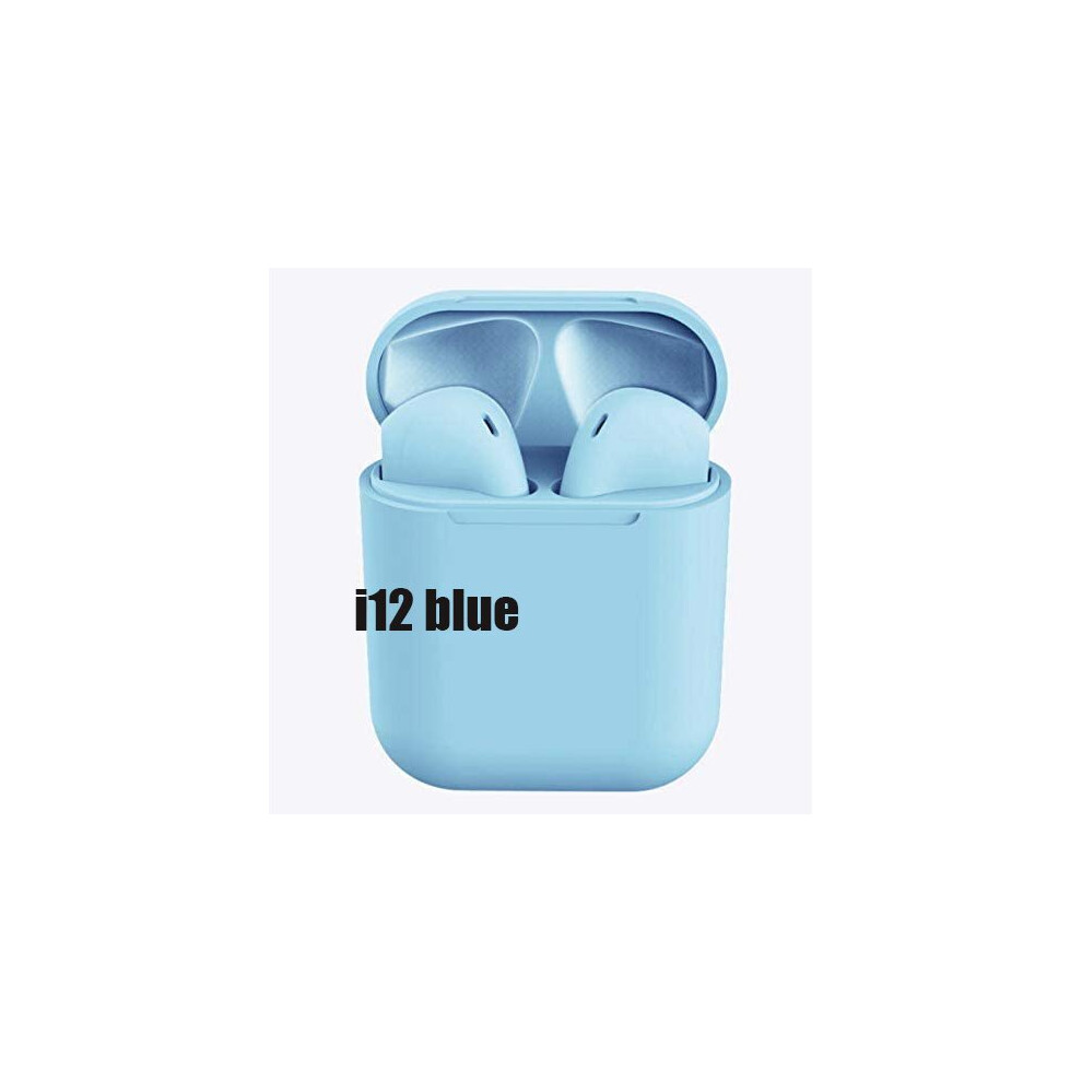 (A-) Best Tws Wireless Earphones Tooth 5.0 Earphone Matte Macaron Earbuds With Mic Headset Headphones Mini 2 I12 I9s Tws Blue 4851205036372