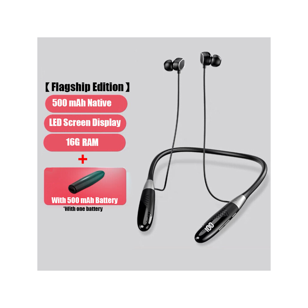 (A-Flagship Edition 1) Wireless Earphone Bluetooth 5.2 Wireless Headphones Neckband Headset Ipx5 Waterproof Sports Earbuds With Mic Replaceable Batter 4851204949352