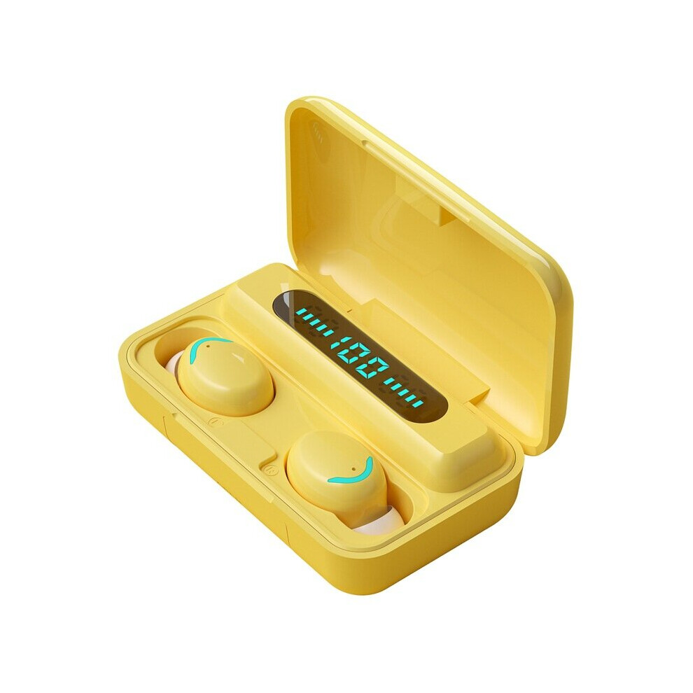 (A-) Tws F9 Bluetooth Earphone V5.0 9D Stereo Wireless Headphones Sport Waterproof Earphones Mini True Headsets For Cellphone Yellow 4851204968063