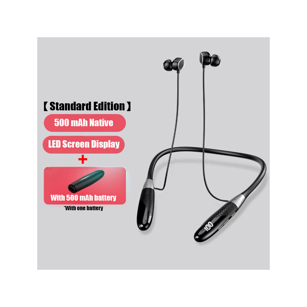 (A-Standard Edition 1) Wireless Earphone Bluetooth 5.2 Wireless Headphones Neckband Headset Ipx5 Waterproof Sports Earbuds With Mic Replaceable Batter 4851204949383