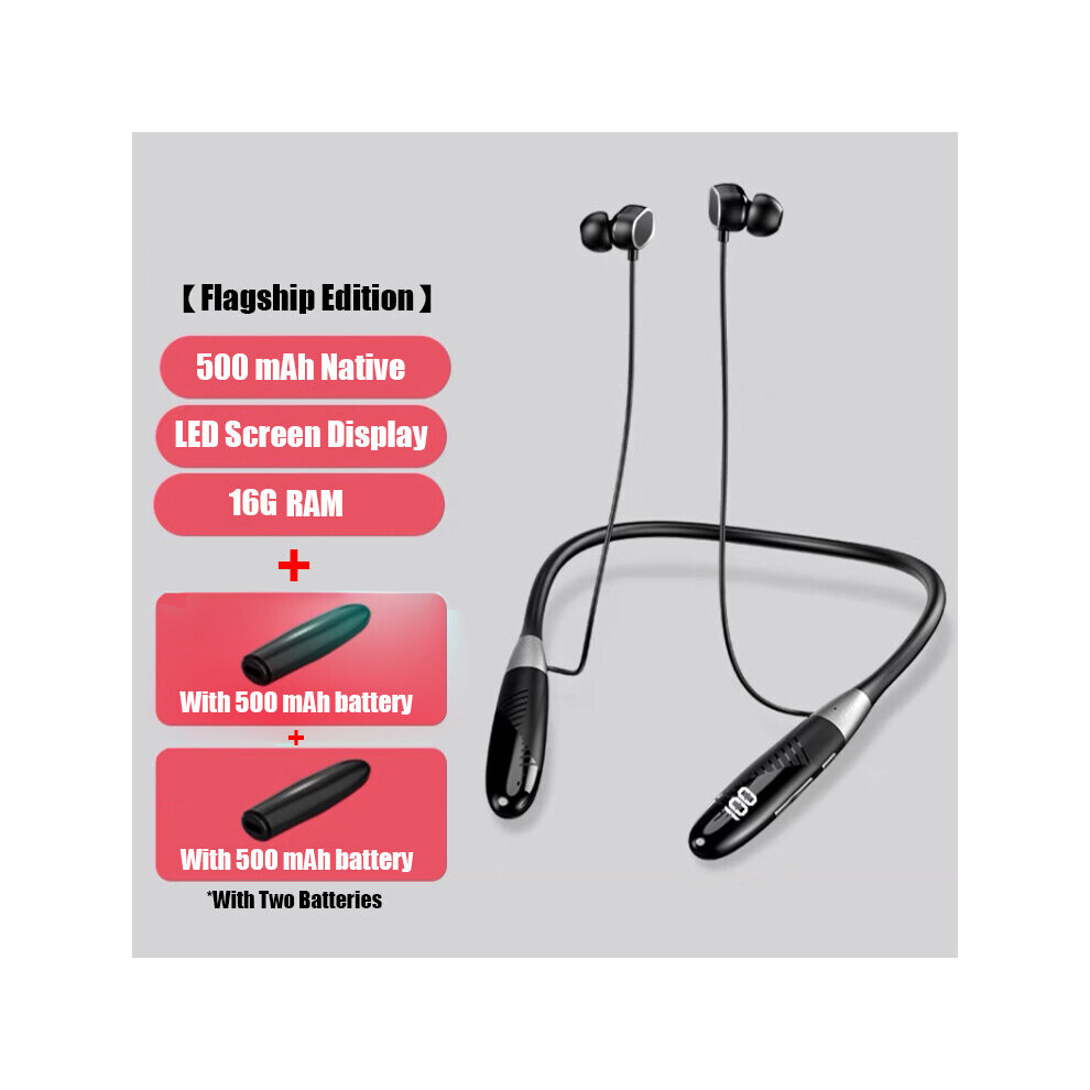 (A-Flagship Edition 2) Wireless Earphone Bluetooth 5.2 Wireless Headphones Neckband Headset Ipx5 Waterproof Sports Earbuds With Mic Replaceable Batter 4851204949369
