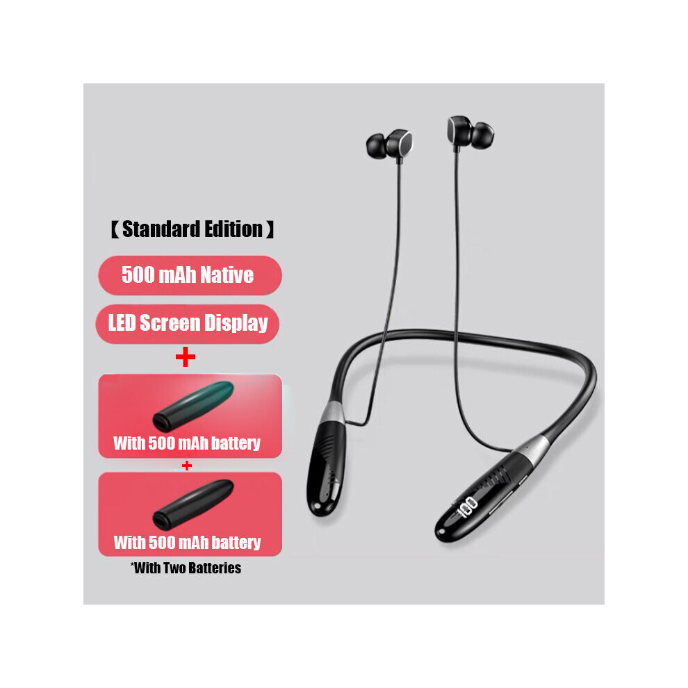 (A-Standard Edition 2) Wireless Earphone Bluetooth 5.2 Wireless Headphones Neckband Headset Ipx5 Waterproof Sports Earbuds With Mic Replaceable Batter 4851204949390