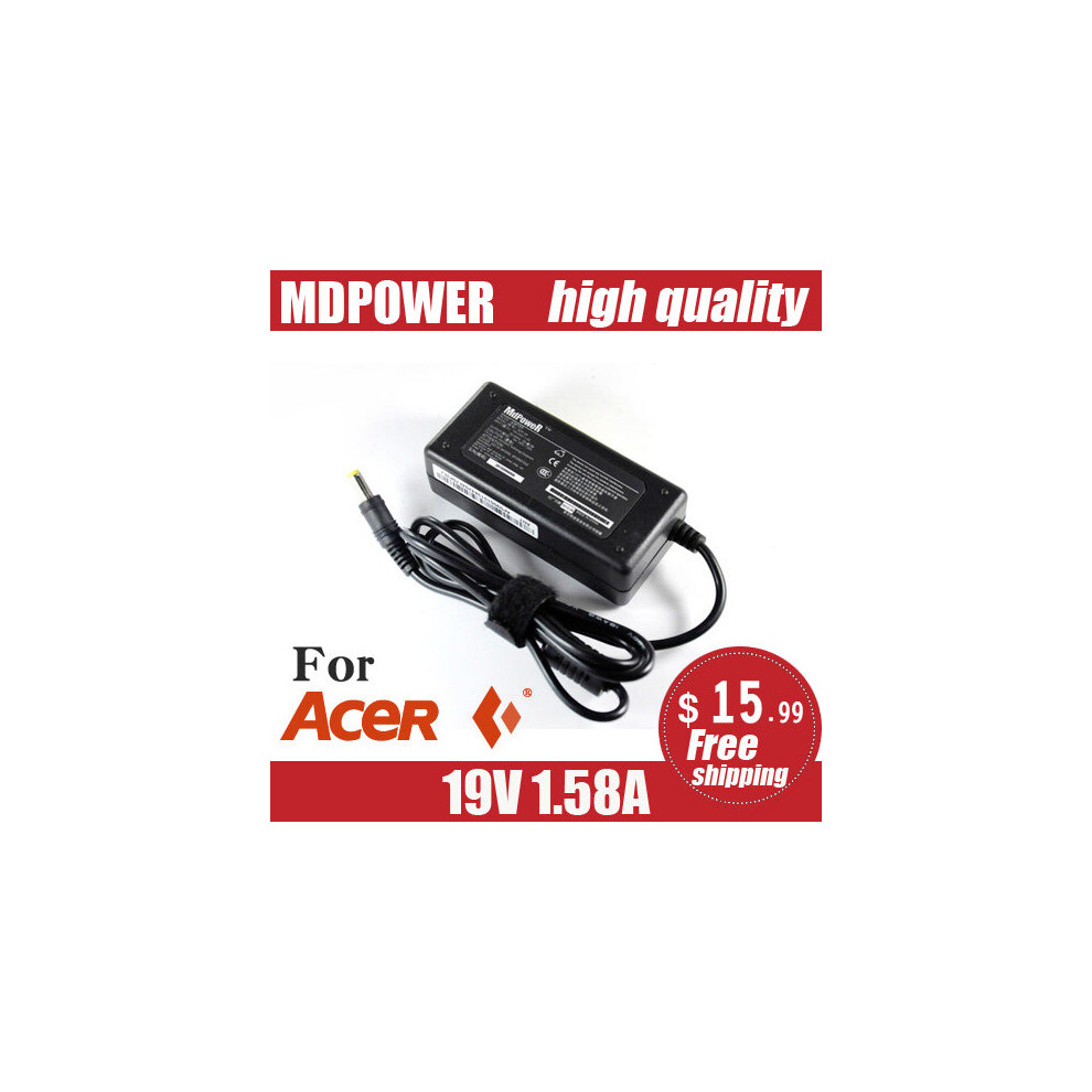 (A-) 19V 1.58A 30W Ac Adapter Charger For Acer Aspire One Aoa110 Aoa150 Zg5 Za3 Nu Zh6 D255e D257 D260 A110 Laptop 4855672983078