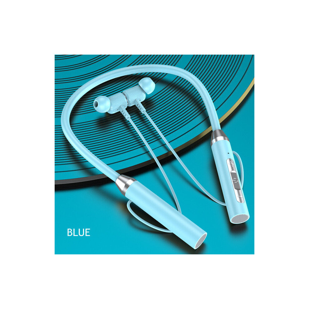 (A-) Wireless Headphones Tooth 5.0 Neckband Earphones Magnetic Sports Waterproof Tws Earbuds Blutooth Headset With Microphone Mic Blue 4851204879277