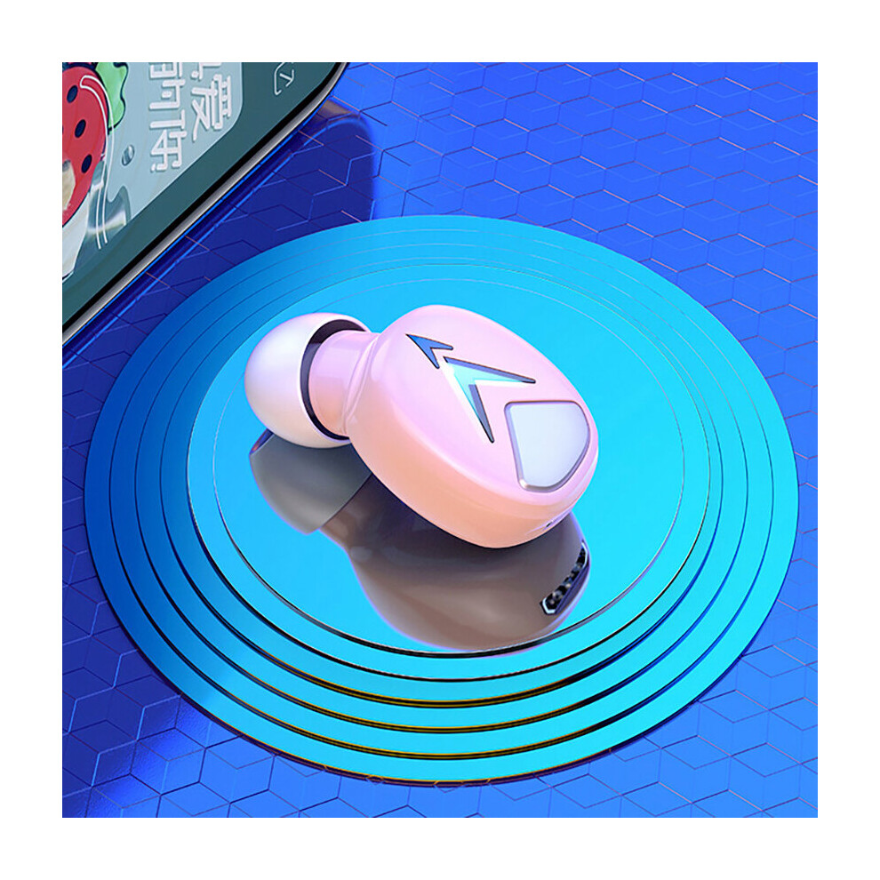 (A-) Aimitek Mini Invisible Bluetooth 5.0 Headphone Tws Wireless Sports Earphone Handsfree Single Headset Microphone For Smartphone Pink 4851204914541