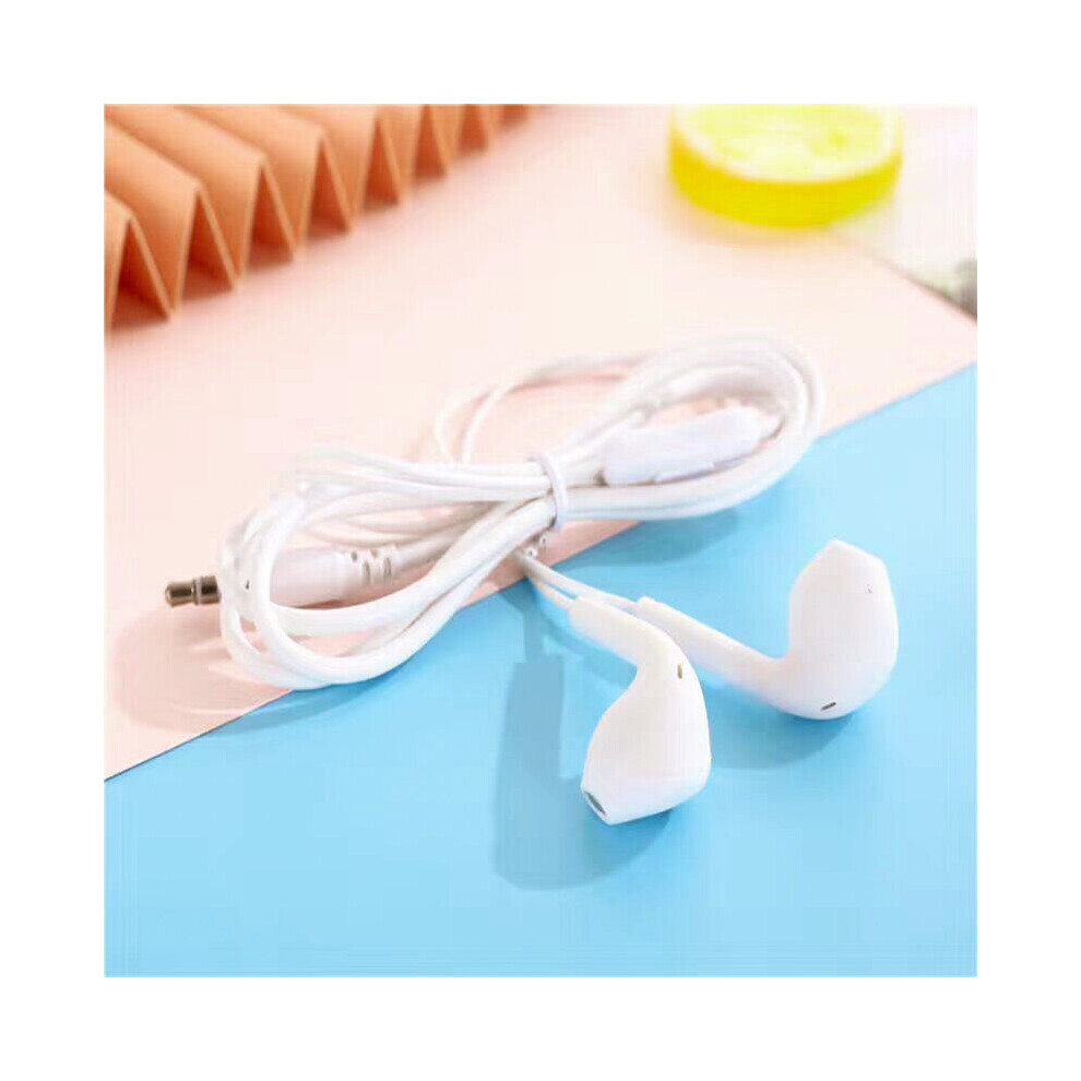 (A-) Universal 3.5Mm Stereo In-Ear Headphones Sport Music Earbud Handfree Wired Headset Earphones With Mic For Xiaomi Huawei Samsung White 4851204953076