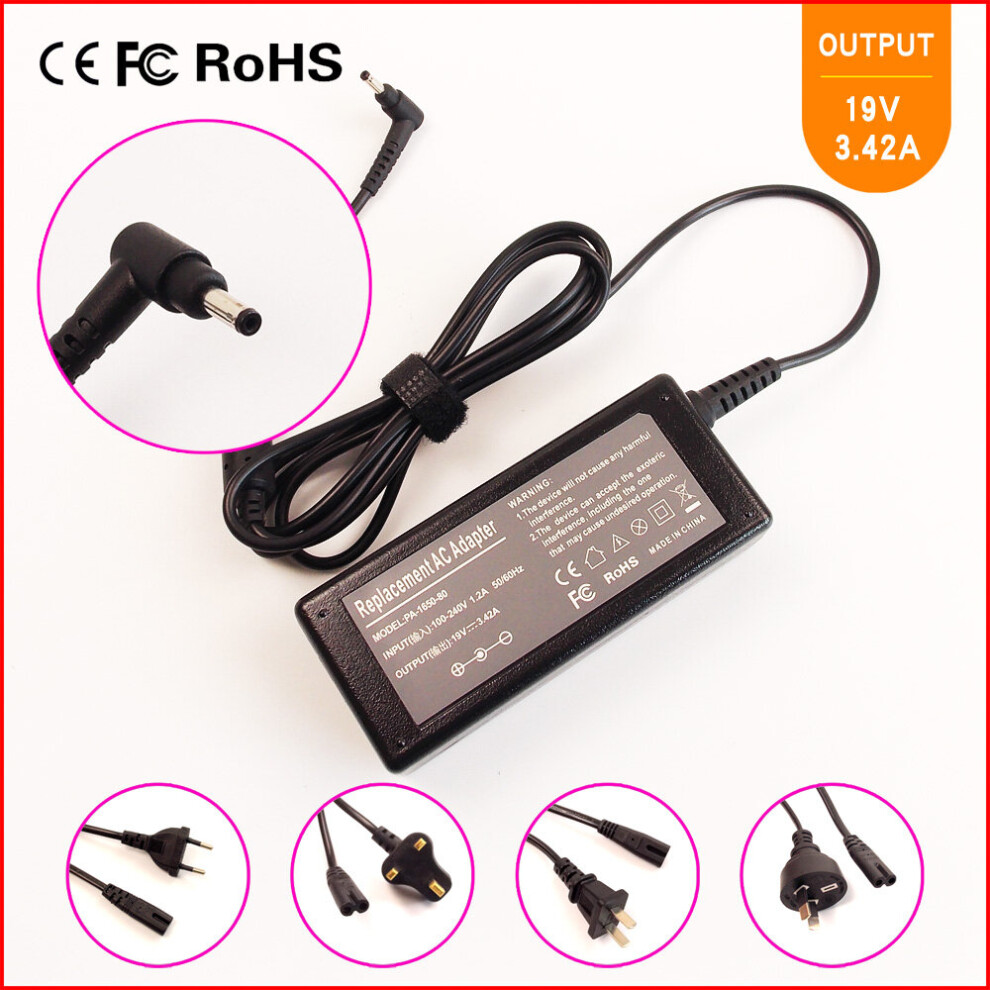 (A-) 19V 3.42A Laptop Ac Adapter Charger/Power Supply For Acer Aspire Kp.06503.006 Kp.06503.007 Pa-1650-80 &For Iconia Tab W700 W700p 4855672999994