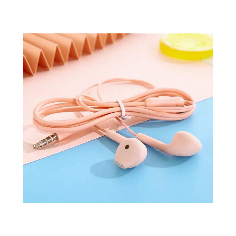 (A- Red) Universal 3.5Mm Stereo In-Ear Headphones Sport Music Earbud Handfree Wi Headset Earphones With Mic For Xiaomi Huawei Samsung Pink/Red 4851204953052