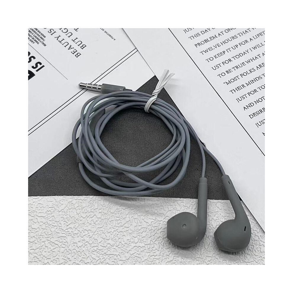 (A-) Universal 3.5Mm Stereo In-Ear Headphones Sport Music Earbud Handfree Wired Headset Earphones With Mic For Xiaomi Huawei Samsung Gray 4851204953038