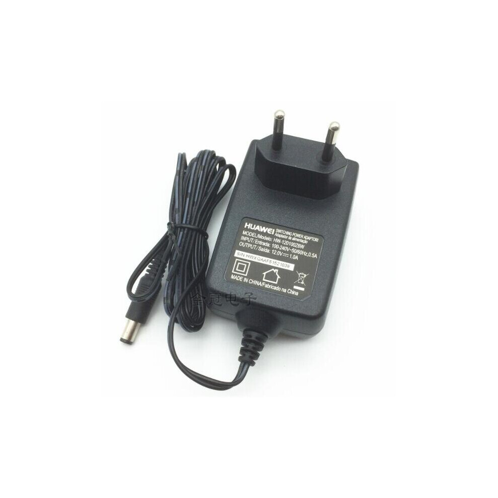 (A-) Laptop Power Adapter 12V 1A, Barrel 5.5/2.1Mm, Eu 2-Pin Plug, Hw-120100Z6w, Ac Adapter For 12V 1A Black 4855672955617