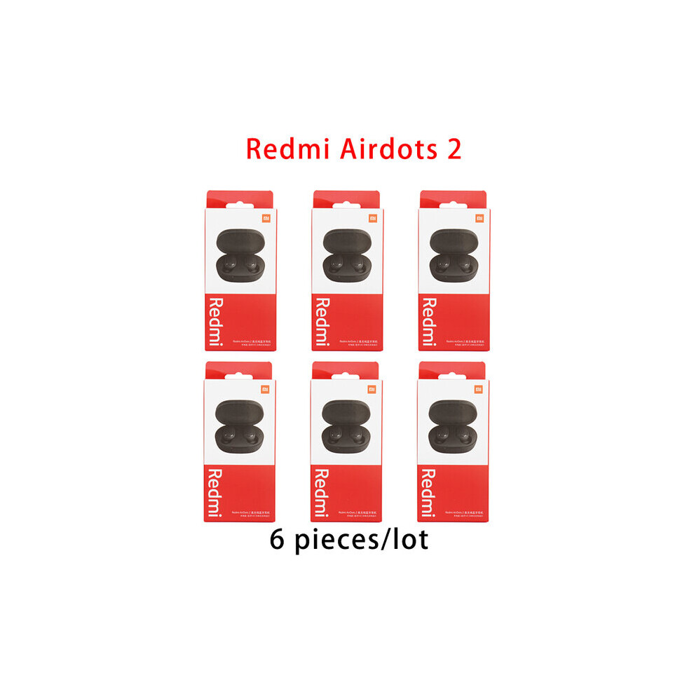 (A-6 Pcs) New Xiaomi Redmi Airdots 2 Tws Wireless Earphone Bluetooth Headphones Fone With Mic Original Redmi Airdots 2 Earbuds 4851205033074