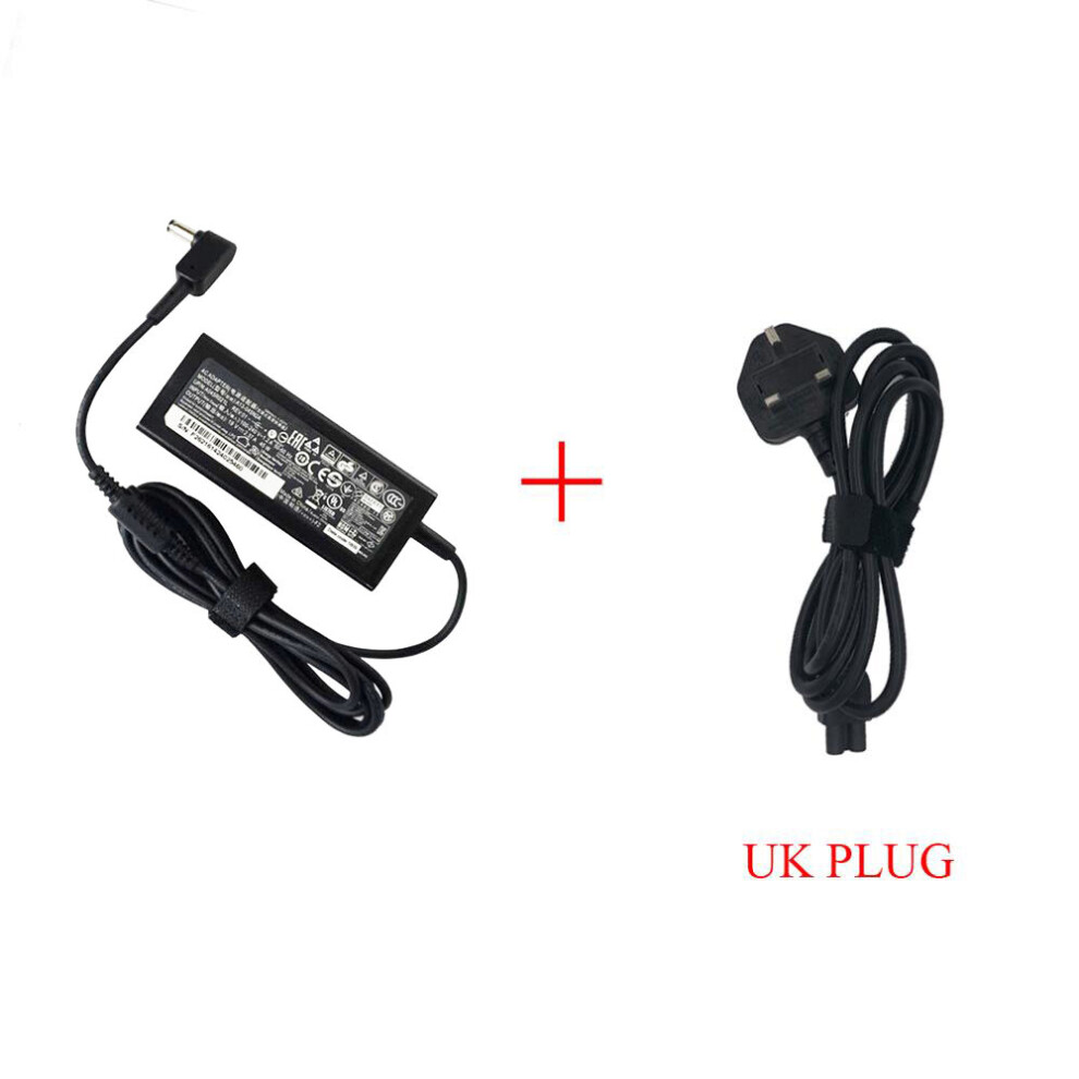 (A-With Uk Plug) 19V 2.37A 5.5*1.7Mm 45W Laptop Adapter Charger For Acer Aspire 3 A314-31 A515-51-3509 E5-573-516D Series Notebook Power Supply 4855672905261