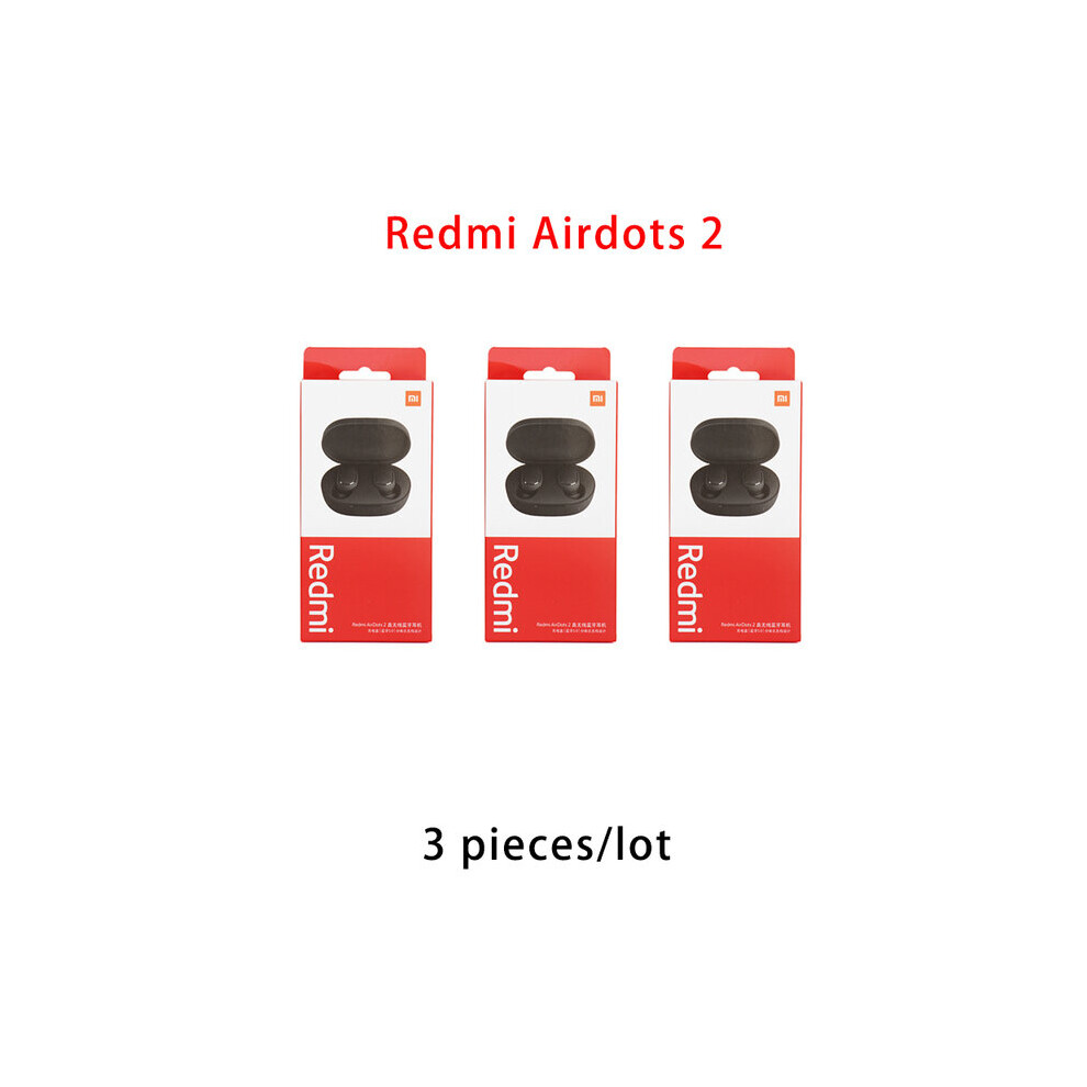 (A-3 Pcs) New Xiaomi Redmi Airdots 2 Tws Wireless Earphone Bluetooth Headphones Fone With Mic Original Redmi Airdots 2 Earbuds 4851205033067