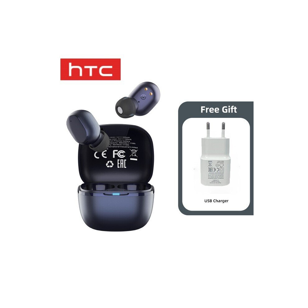 (A-Type C) Original Htc Tws6 Fone De Ouvido In-Ear Sem Fio Bluetooth5.3 Headphones Wireless Earphones Touch Control Noise Reduction Earbuds 4851204963402