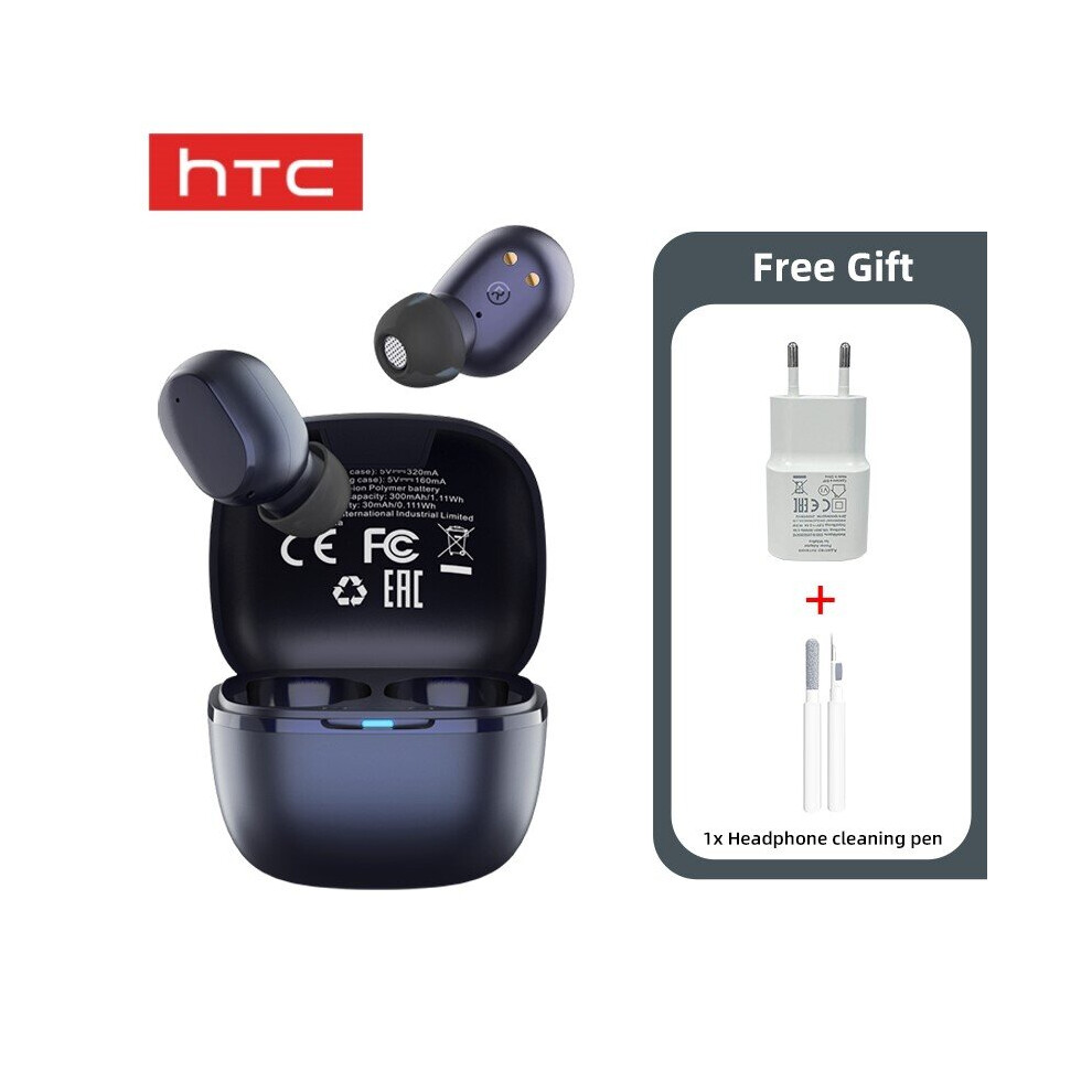 (A-Type F) Original Htc Tws6 Fone De Ouvido In-Ear Sem Fio Bluetooth5.3 Headphones Wireless Earphones Touch Control Noise Reduction Earbuds 4851204963433