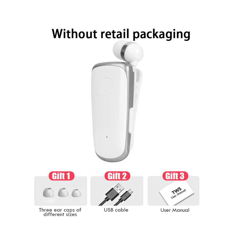 (A-Silver1) Earphone Bluetooth-Compatible Ears In Lotus With Wire Wireless Clip On Headset Earphones Handsfree Earbuds Headphones In Lotus 4851204913858