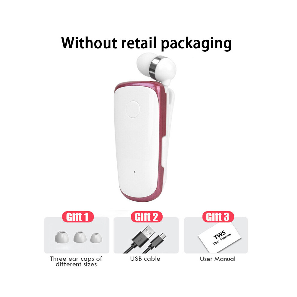 (A-Purple1) Earphone Bluetooth-Compatible Ears In Lotus With Wire Wireless Clip On Headset Earphones Handsfree Earbuds Headphones In Lotus 4851204913834