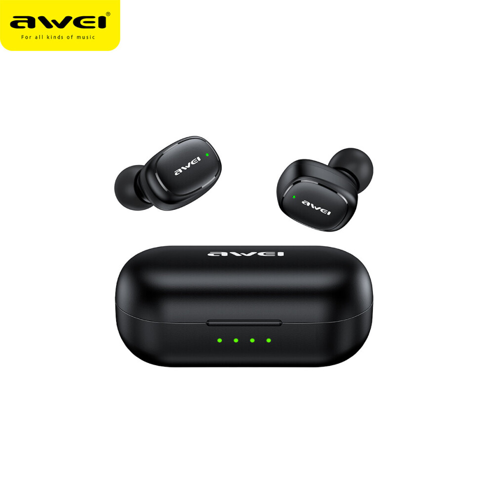 (A-) Awei T13 Pro Bluetooth 5.3 Earphones Wireless Earbuds Bass In-Ear Tws Headphones With Mic Hifi Stereo Driver Gaming Earphone Black 4851204884684
