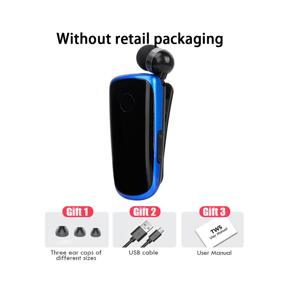 (A-Blue1) Earphone Bluetooth-Compatible Ears In Lotus With Wire Wireless Clip On Headset Earphones Handsfree Earbuds Headphones In Lotus 4851204913797
