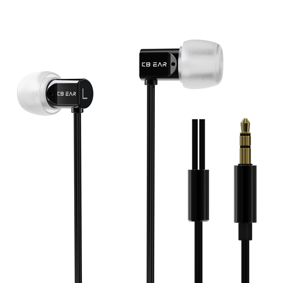 (A- No Mic) Kbear Dumpling 6Mm Composite Diaphragm Earphone Noise Cancellation 3.5Mm Jack Wired Inear Earbud Music Hd Calling Sport Headset Black 4851204941356