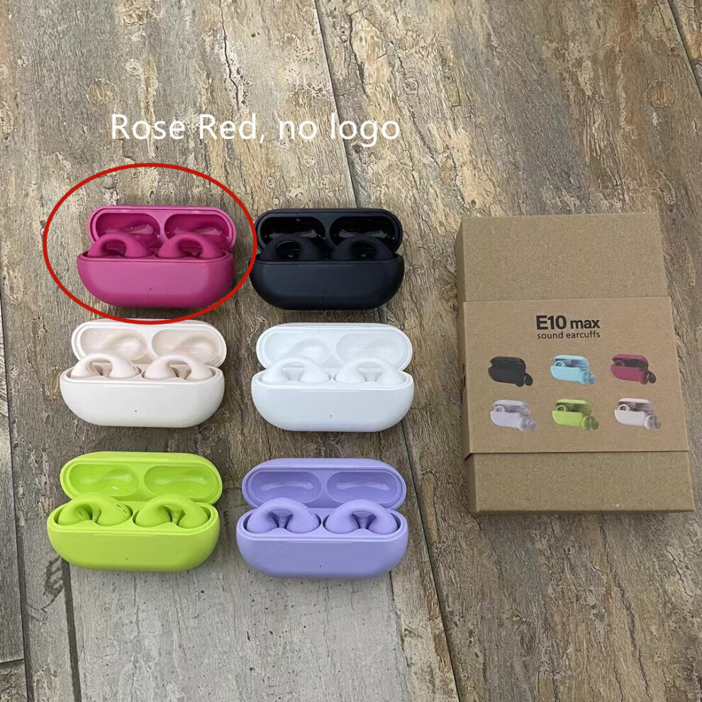 (A-Rose -Neutral) E10max Sound Earcuffs Not In-Ear Wireless Bluetooth Earphones Auriculares Headset Tws Sport Earbuds Red 4851204915784