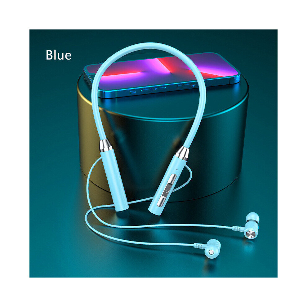 (A-) Olaf Magnetic Tws Wireless Headphones Neckband Tooth 5.0 Earphones Sport Running Waterproof Earbuds Noise Cancell Headset Blue 4851204999425