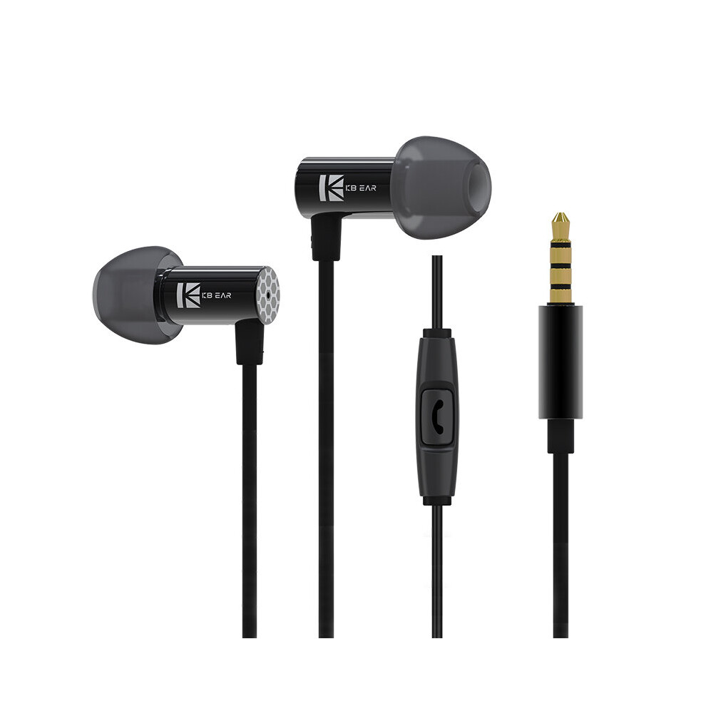(A- With Mic) Kbear Little Q 6Mm Composite Diaphragm Wired In Ear Earphone Sleep Earbuds Noise Isolation Lightweight Headphone Littleq Kai Iem Black 4851204946054