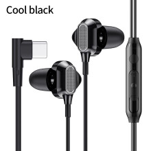 (a-Type C Black) L Jack 3.5mm Gaming Wired Earbuds Type C Earphone With MicStereo Bass Headset In-Ear Earphones For Phone Computer Mic Headphones