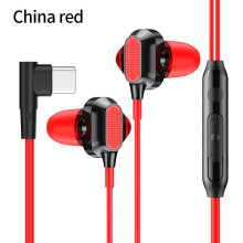 (a-Type C Red) L Jack 3.5mm Gaming Wired Earbuds Type C Earphone With MicStereo Bass Headset In-Ear Earphones For Phone Computer Mic Headphones