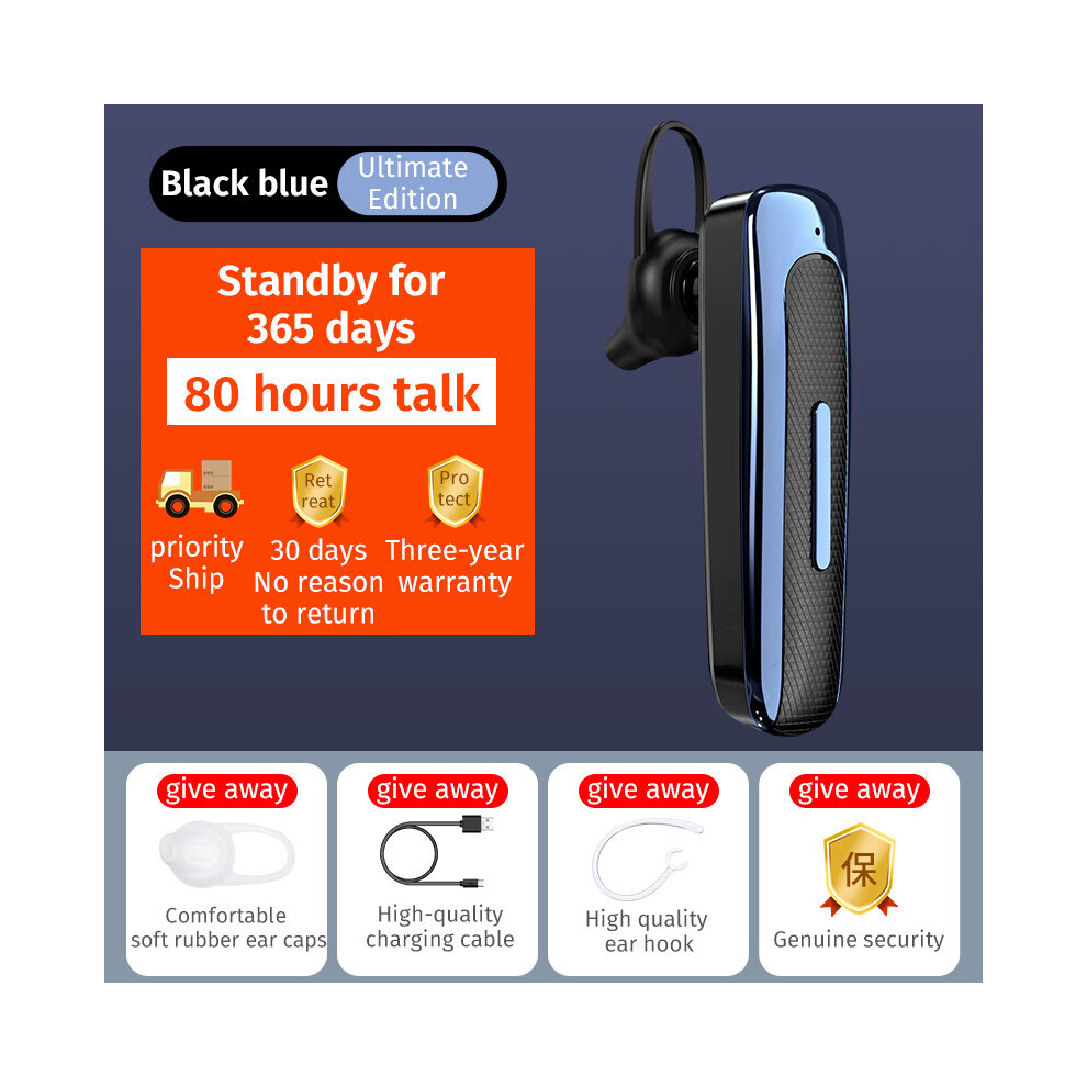 (A- Blue) E1 Tws Earphone Bluetooth 5.0 Wireless Headphones In Ear Sports Waterproof Headsets Stereo Earbuds For Xiaomi Huawei Apple Black/Blue 4851204884851