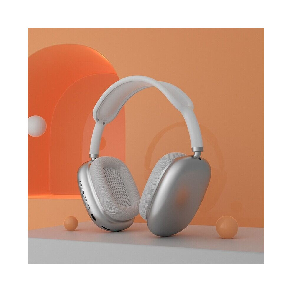 Dechoicelife (A-) P9 Air Max Wireless Bluetooth Headphones With Microphone Noise Canceling Tws Earbuds Gaming Headset Stereo Hifi Earphones Silver