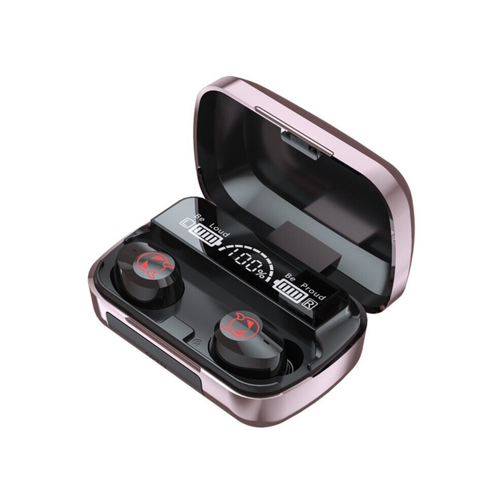 (A-) New Wireless Headphones Tws Bluetooth 5.1 Earphones 2200Mah Sports Waterproof Headsets Hifi 9D Stereo Earbuds With Microphones Pink 4851204972756