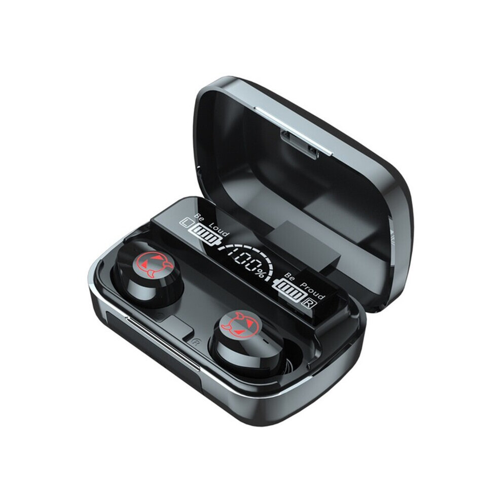 (A-) New Wireless Headphones Tws Bluetooth 5.1 Earphones 2200Mah Sports Waterproof Headsets Hifi 9D Stereo Earbuds With Microphones Black 4851204972732