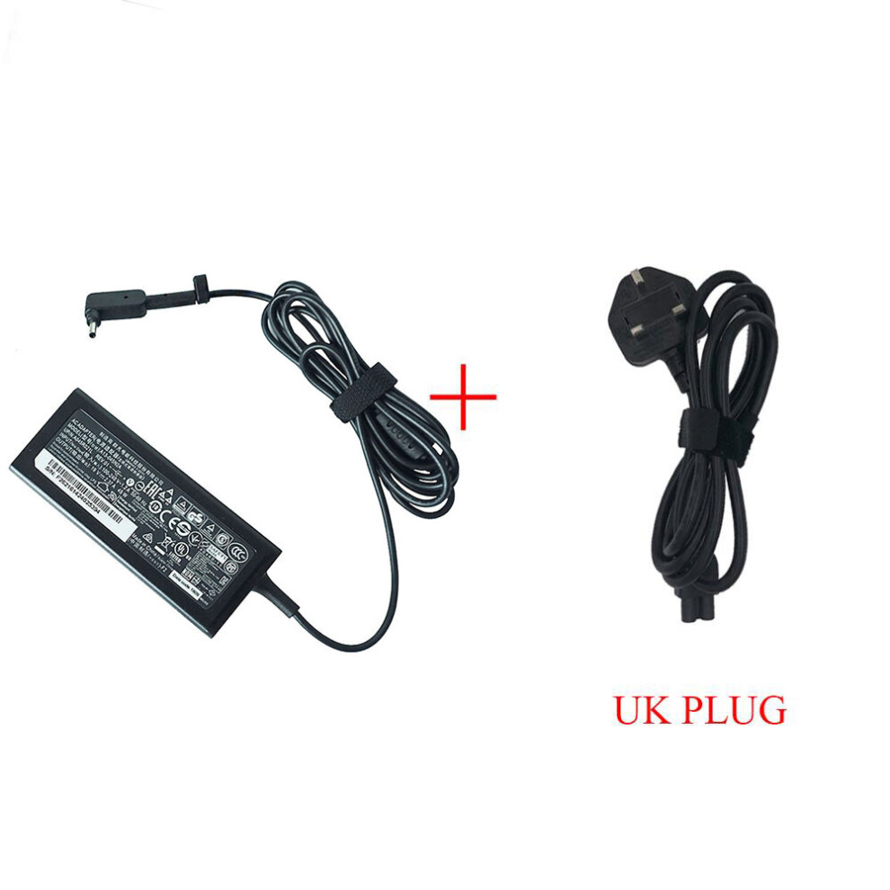 (A-With Uk Plug) 19V 2.37A 45W 3.0*1.1Mm Laptop Adapter Charger For Acer Aspire S7 391 V3-371 Switch12 Pa-1450-26 A13-045N2a 547H Chromebook 11 4855672905407