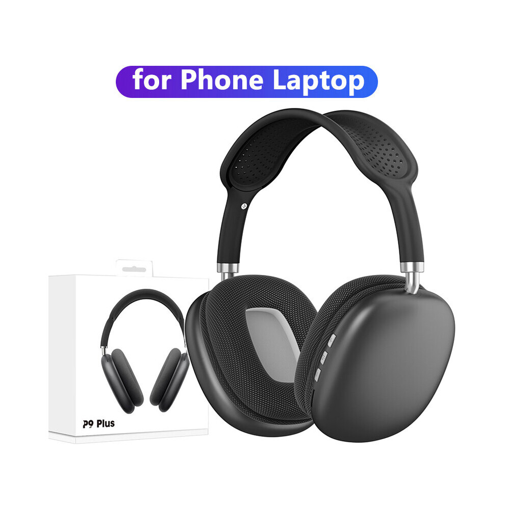 (A-) P9 Stereo Earphone Bluetooth 5.0 Music Wireless Headphones With Mic Sports Headset Support 3.5Mm Aux/Tf Card For Tv Laptop Ps4 Black 4851204932217