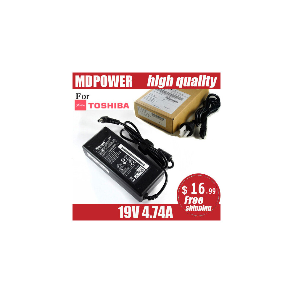 (A-) Mdpower For Toshiba Satellit L401 L402 L500 Laptop Power Supply Power Ac Adapter Charger Cord 19V 4.74A 4855672982958