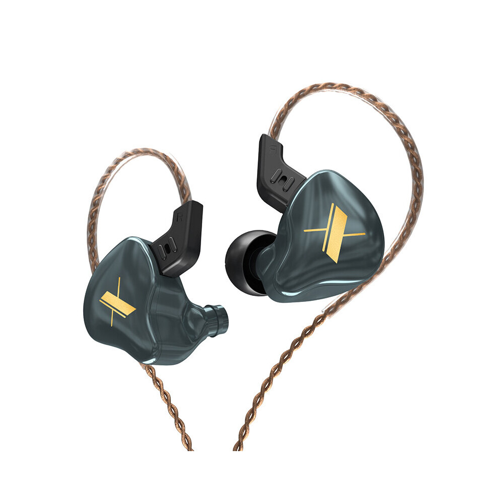 Photos - Headphones  KZ EDX Wired Earphones With Microphone Dynamic HIFI Bass Music Earbuds In Ear Monitor  Noise(a-EDX Blue Gray No)
