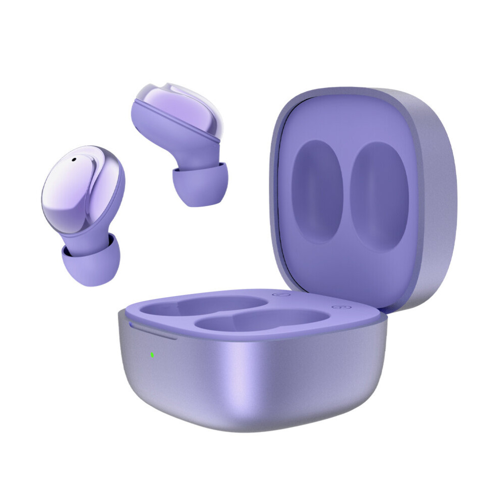 (A-) New Tws Electroplated Bluetooth V5.1 Wireless Earbuds Fones Microphone Bass Stereo Headphone Earphones For Phone Purple 4851204952338