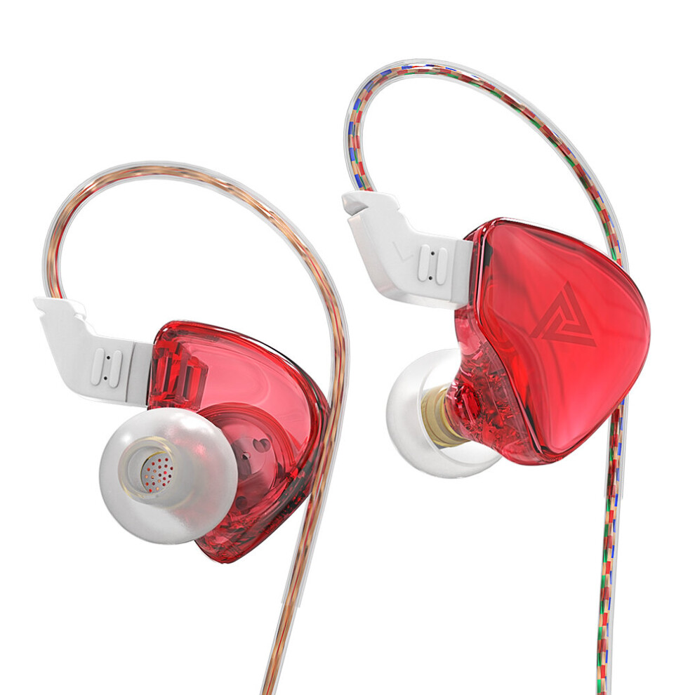 (A-) Qkz Ak8 Hifi Earphone 3.5Mm Wi Headphones With Microphone Sport Running Music Earbuds Gaming Headset For Mi Xiaomi Huawei Red 4853106755956