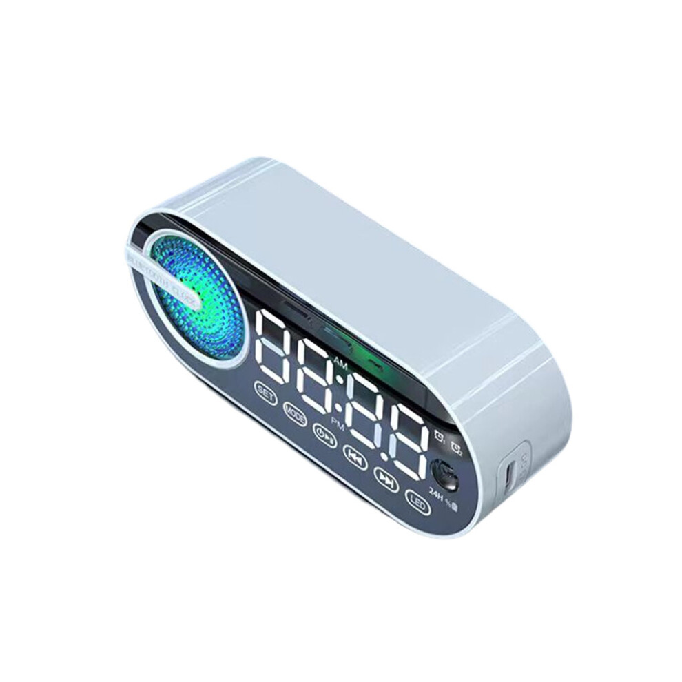 (a-WhiteG30Q) Stereo Subwoofer TF Bass Time Stereos Mini Wireless Bluetooth Multifunctional FM Radio Long Endurance Home Study-image-OPC-PBYQZ6S-NEW