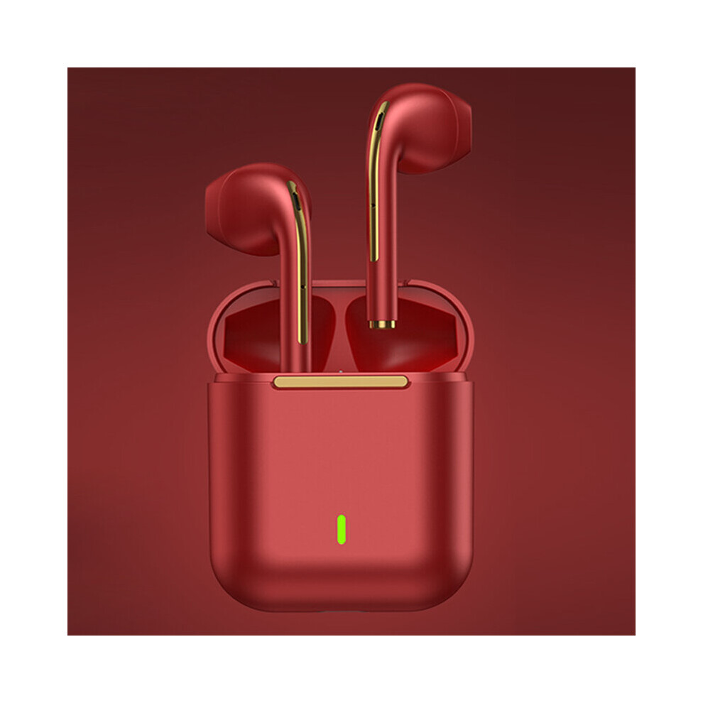 (A-) Tws Wireless Earbuds Bluetooth Earphones Tws Earphone Sport Headphones Touch Button Hifi Stereo In Ear With Mic For Android Ios Red 4851204966892