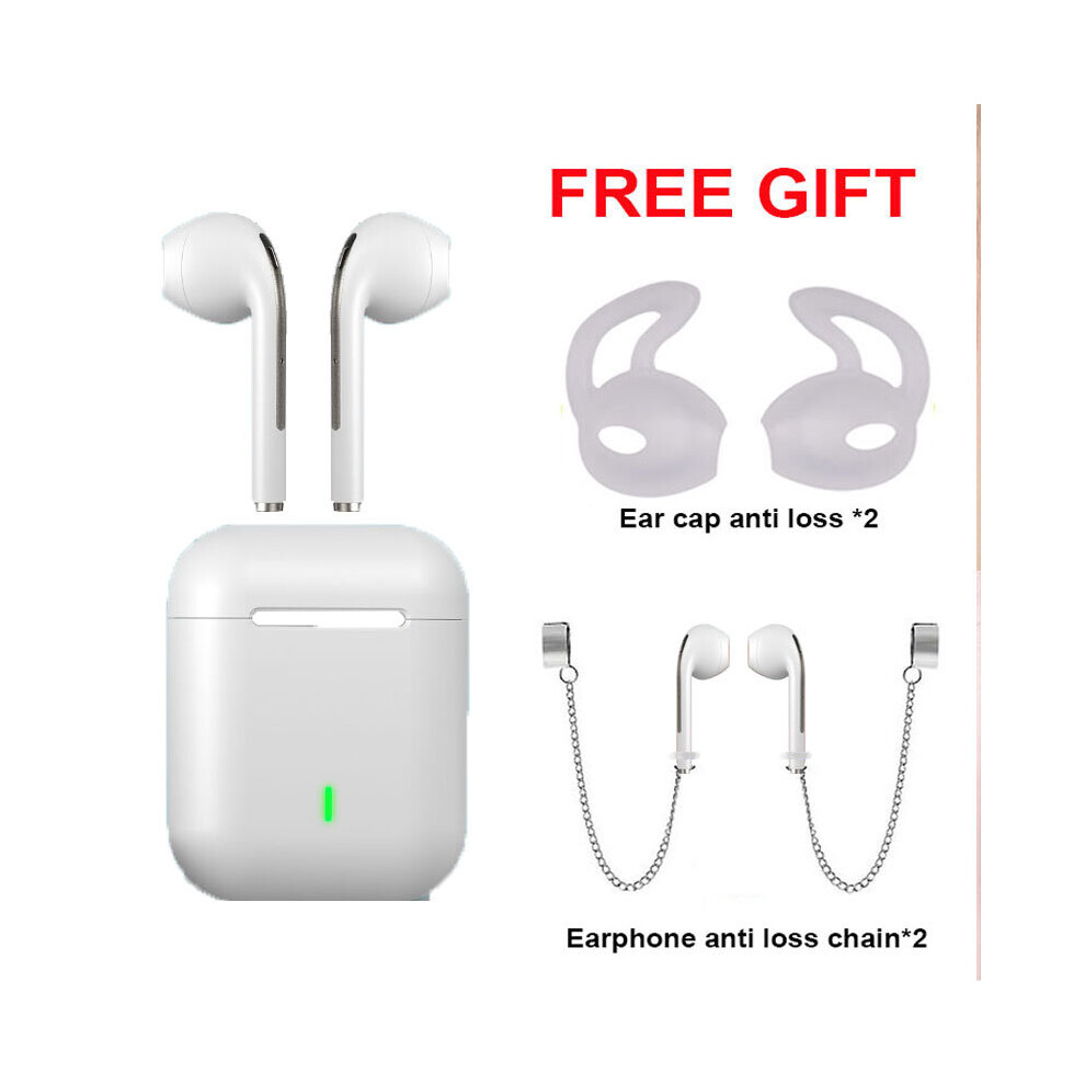 (A-) Tws Wireless Earbuds Bluetooth Earphones Tws Earphone Sport Headphones Touch Button Hifi Stereo In Ear With Mic For Android Ios White 4851204966908