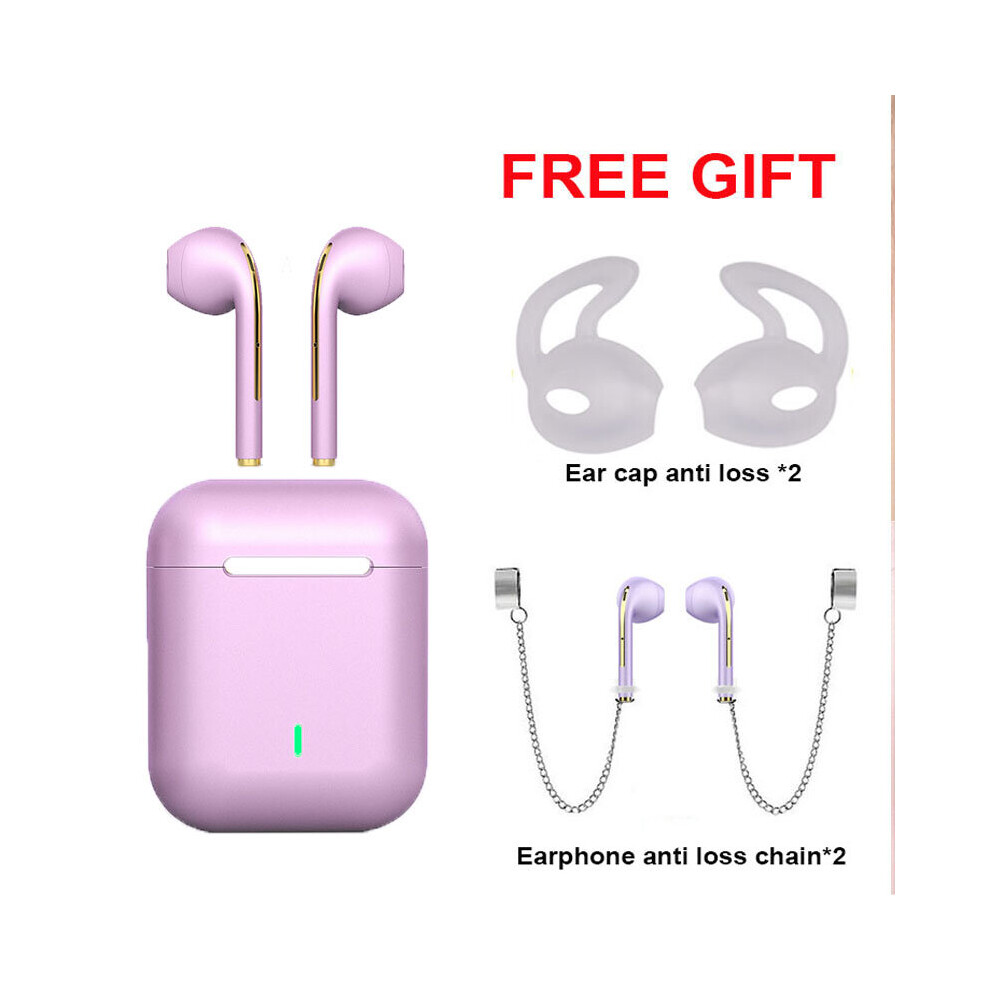 (A-) Tws Wireless Earbuds Bluetooth Earphones Tws Earphone Sport Headphones Touch Button Hifi Stereo In Ear With Mic For Android Ios Purple 4851204966885
