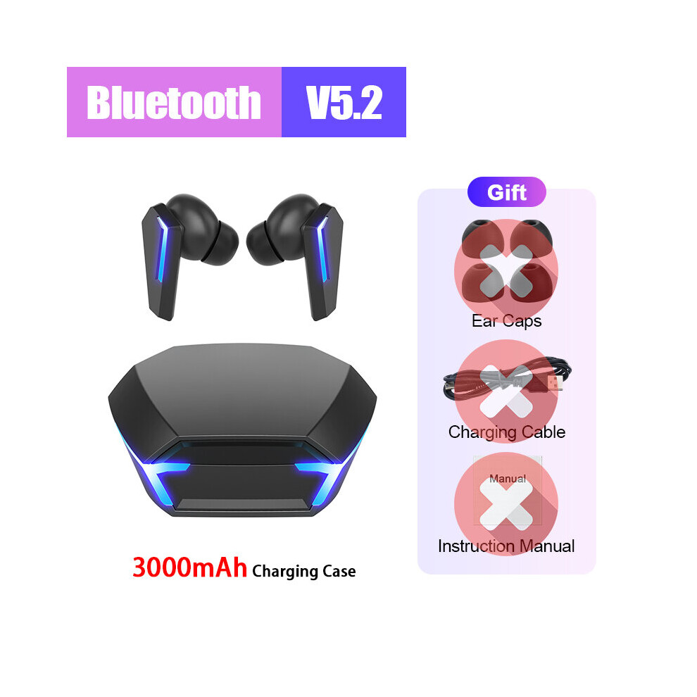 (A- 3000Mah) 2022 Tws Gaming Earphones Bluetooth 5.1 Low Latency Professional Gamer Bluetooth Headphone With Mic 9D Stereo Hifi Headset Black 4851205009239